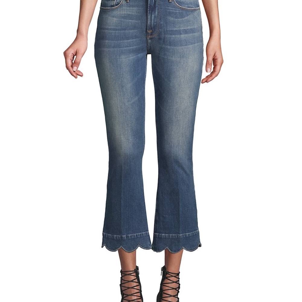 Frame 27 Le Crop Mini boot scallop crop denim